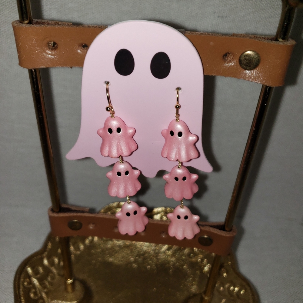 Pink Ghost Earrings